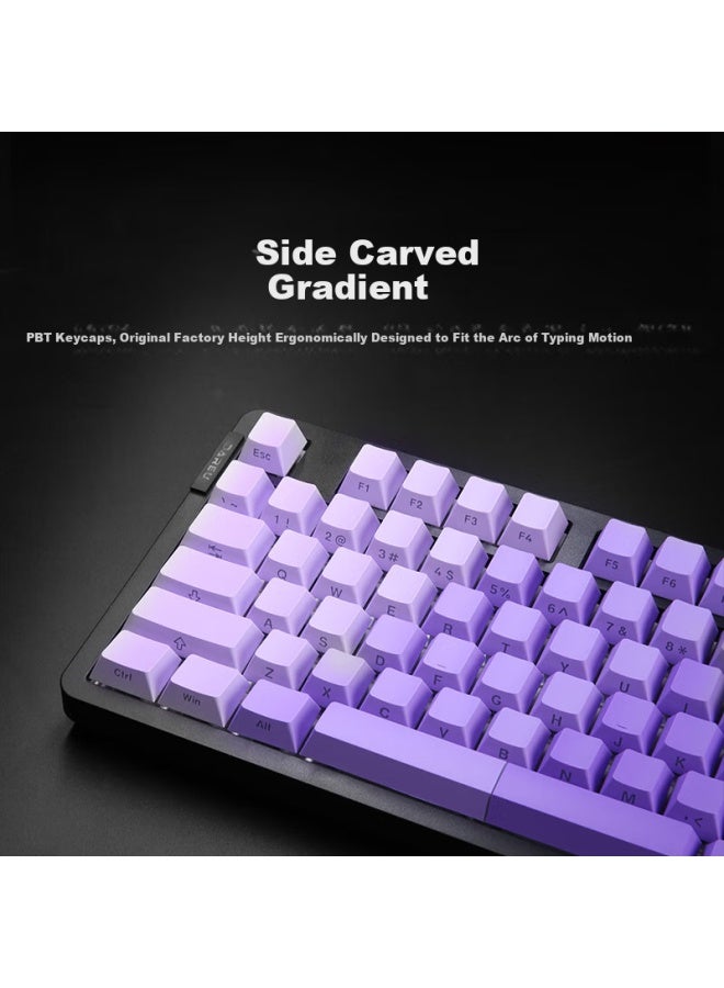 Daryo Daryu Ek87pro Mechanical Keyboard Wired/wireless/bluetooth Three-mode Gaming Keyboard Full Key Hot-swappable Gasket Structure Blackberry Pink Dreamy Hifi Switch - Image 4