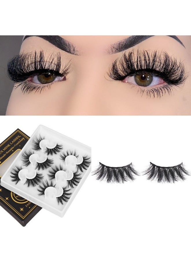 Miss Kiss 6 Pairs Lashes, Long Volume Wispy Lash, Soft Fluffy Faux Mink Eyelashes, Manga Russian C Curl Eye Lash, 3D False Lashes Strip 18 Mm  - Image 1