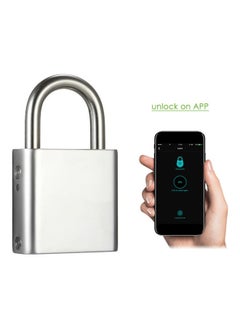 NIBEMINENT Smart Keyless Lock Waterproof And App Unlock Anti-Theft Padlock Sliver  - Image 5