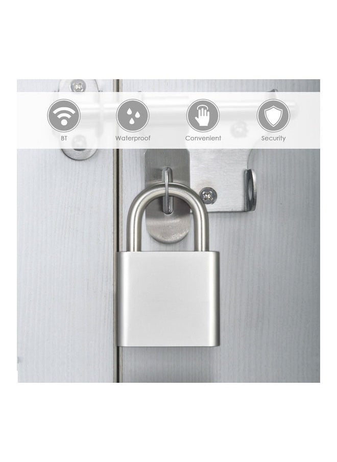 NIBEMINENT - Smart Keyless Lock Waterproof And App Unlock Anti-Theft Padlock Sliver - Image 1