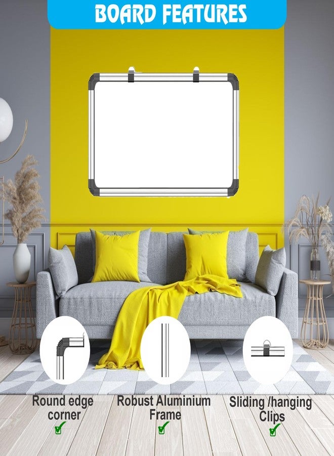 Viprax 2x1.5 Ft. Non Magnetic White Board with Green Chalk Board Surface on Back Side, Heavy-Duty Aluminum Frame (Pack of 1) - Image 3