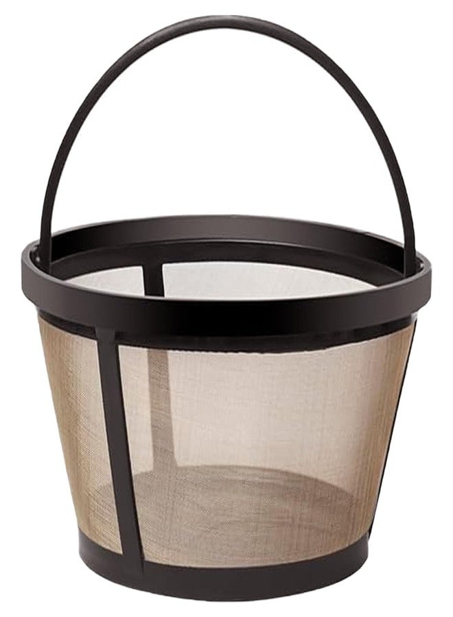BRENSTEN 4-5 Cup Reusable Filter Basket With Solid Bottom Fits MrCoffee, Cuisinart, Black & Decker, Hamilton Beach Coffee Makers, Stainless Steel Coffee Makers - BPA-Free Permanent Replacement - 1-Pack - Image 1