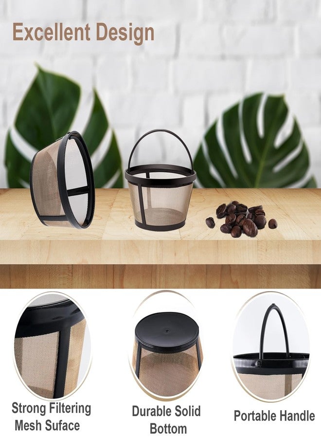 BRENSTEN 4-5 Cup Reusable Filter Basket With Solid Bottom Fits MrCoffee, Cuisinart, Black & Decker, Hamilton Beach Coffee Makers, Stainless Steel Coffee Makers - BPA-Free Permanent Replacement - 1-Pack - Image 2