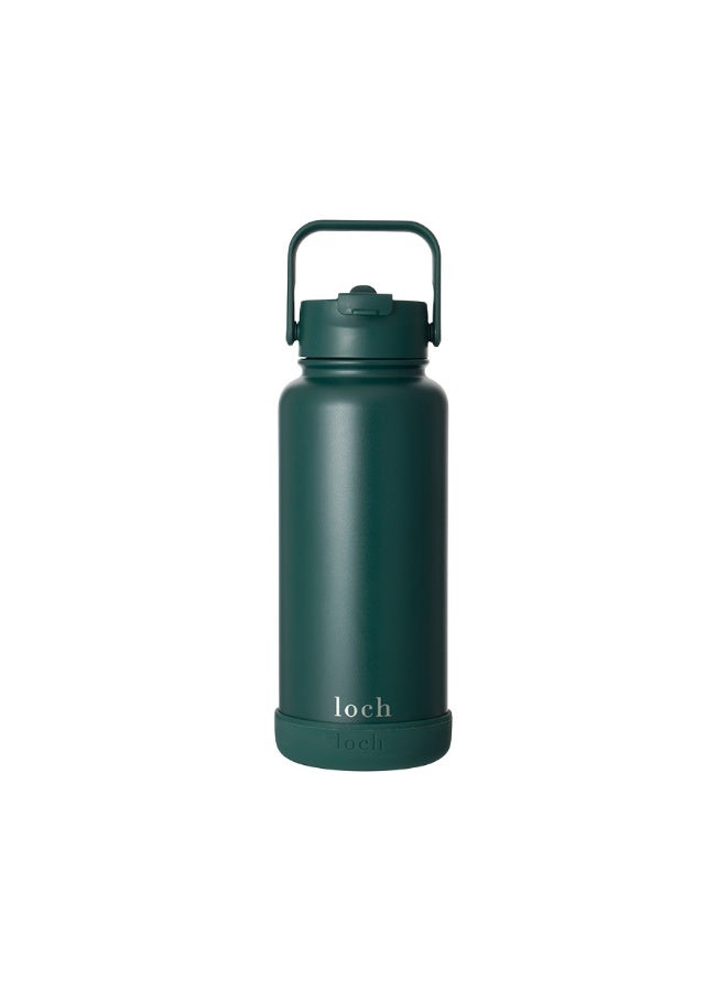Loch 900ml (32 Oz) Monochrome Stainless Steel Bottle Forest Green - Image 2