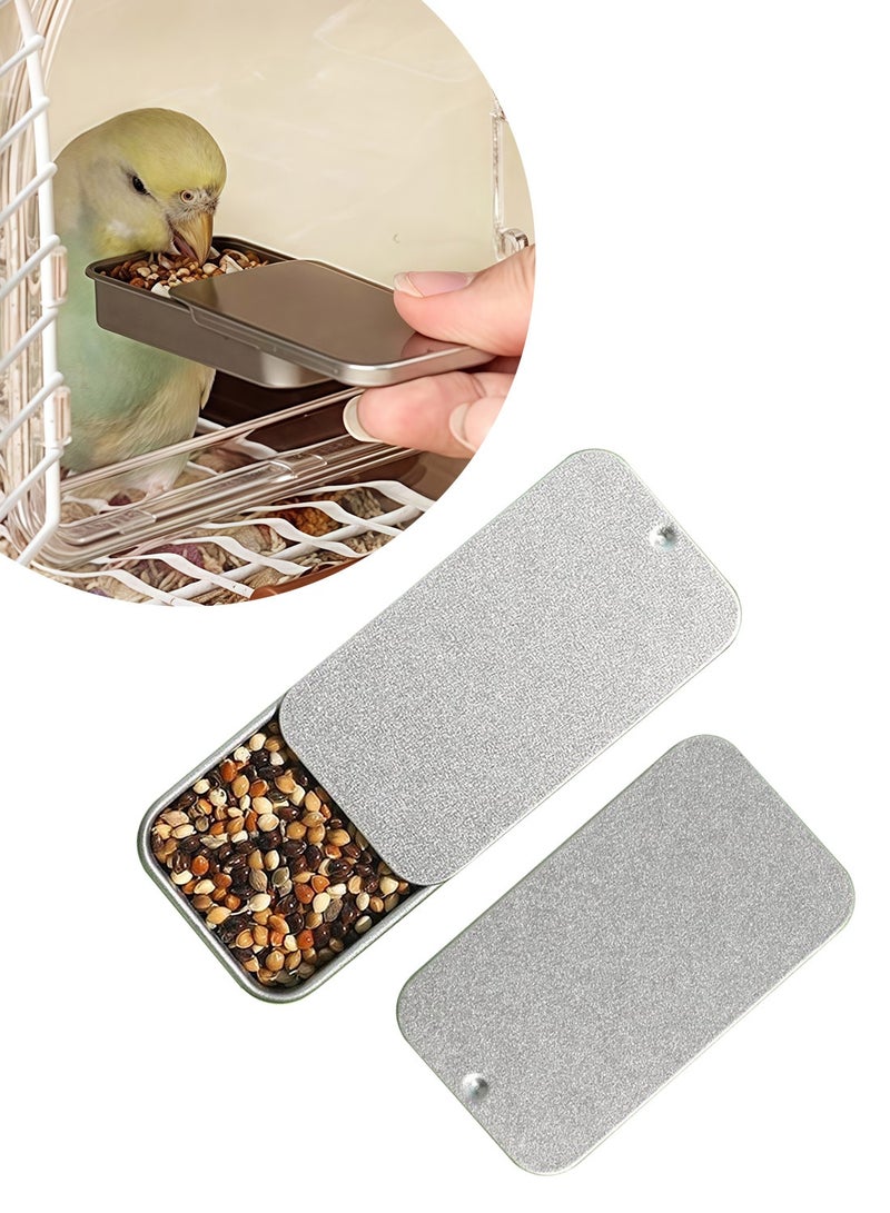 كيدل دفع وسحب الطيور صندوق الأغذية صندوق تغذية الطيور التدريب حاوية التخزين للطيور الببغاء صندوق الأغذية الطيور الببغاء صندوق الأغذية - Image 1