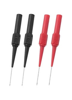 Generic 4PCS 0.7mm/0.02inch Test Probe Pins,Multimeter Test Lead Extention Back Probes Sharp Needle Micro Pin for Socket Tester Tools(Black&Red)  - Image 1