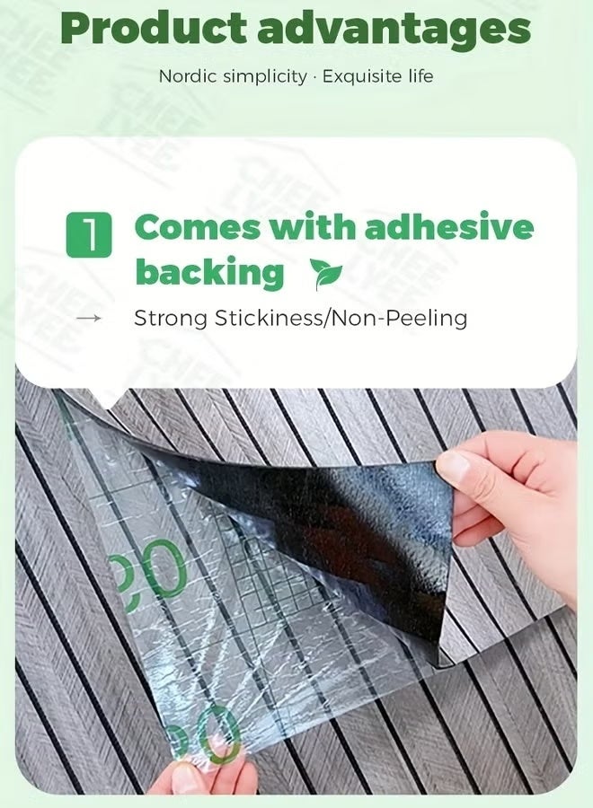 عربست Arabest Self-Adhesive Wood Grain 3D Wall Board, Waterproof & Easy DIY for Home, Office, Villa Decoring, مثالية لأصحاب المنازل, DIY Enthusiants, تصميمات داخلية - Image 3