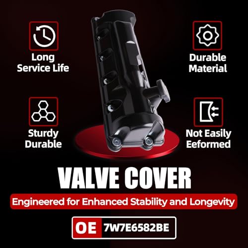 MITZONE مجموعة غطاء الصمام المصنوعة من الألمنيوم الجانبي الأيمن من MITZONE متوافقة مع فورد E-150 E-250 F-150 كراون فيكتوريا لمركوري غراند ماركيز ولموديل لينكولن تاون كار 4.6L V8 2006-2014 - Image 2