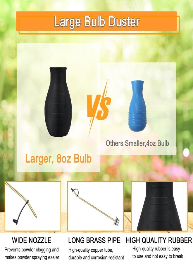 CZA Diatomaceous Earth Powder Duster, Garden Powder Applicator Dispenser with Long Metal Tube, Handheld Bulb Duster for Diatomaceous Earth & Other Home Powder Applications - Image 4