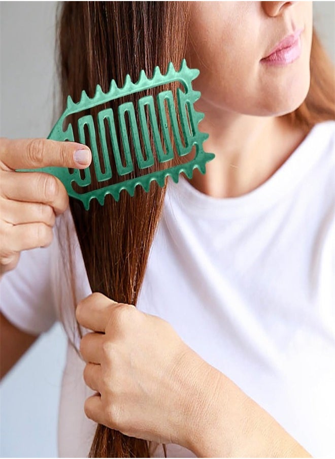 BUPY - 2024 Newest Vented Curly Hair Brush, Bounce Curl Define Styling Brush, Wet Dry Detangler Hair Brush, The Essential Tool For Shaping and Styling Your Curls, Achieve Perfectly Defined Curls (Green) - Image 1