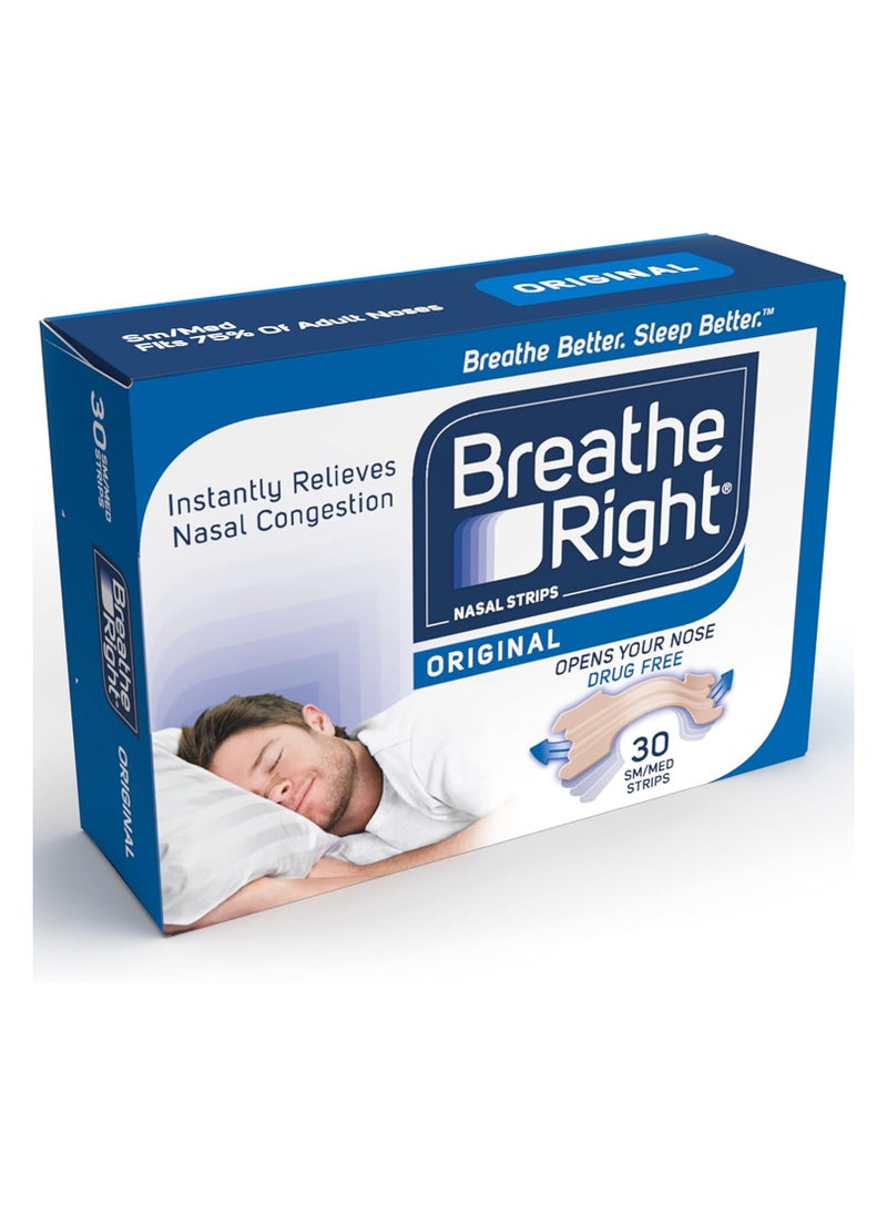 Breathe Right Nasal Strips Original Small/Medium 30S 