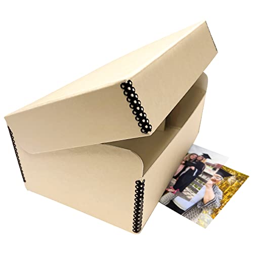 Lineco, Tan Hinged Lid Photo Box 5.5"x7.75"x12" Archival Acid-Free. Holds Up to 1100 of 4x6 or 5x7 Pictures, Prints, Art. Preserve Longevity, Documents, Craft, Papers, Cards - Image 5