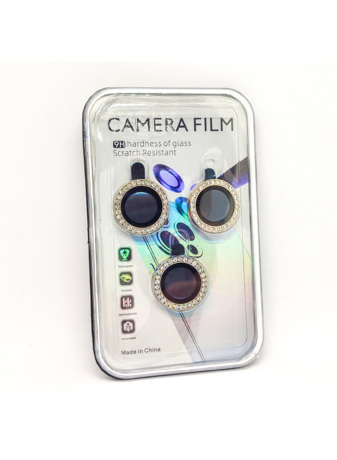 Suitable For Apple 15 Lens Film IPhone15Promax Camera Film 14 Lens Sticker Diamond Eagle Eye Protective Film-Color:Diamond (desert Brown)-Size:13pro/13promax - Image 5
