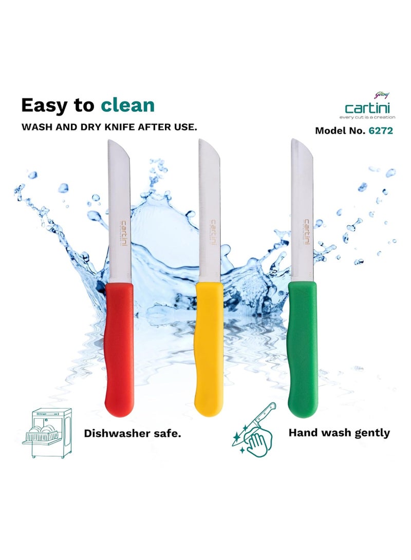 Godrej Cartini Godrej Cartini Stainless Steel Easy Knife Set of 6 Pieces for all cutting needs.  - Image 3