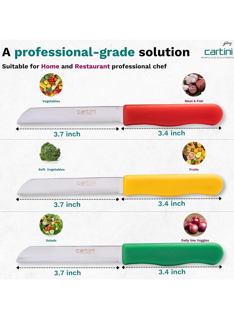 Godrej Cartini Godrej Cartini Stainless Steel Easy Knife Set of 6 Pieces for all cutting needs.  - Image 4