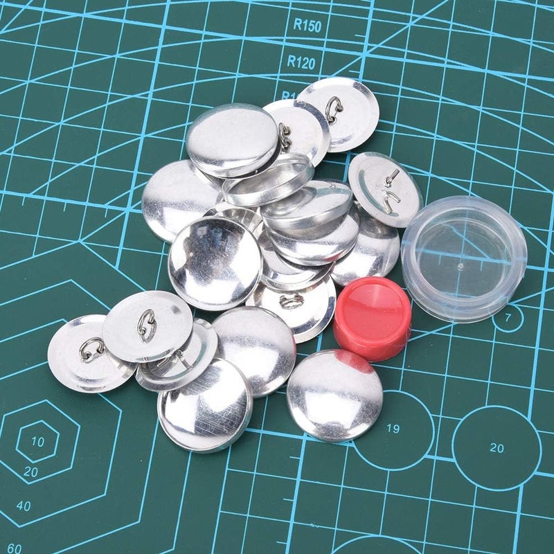 woobles Self Cover Buttons Kit, Round Fabric Covered Button with Flat Backs 1 Buckle Tools and 10 Buckle Base Set, for DIY Handmade Crafts Buckle Making Tools (25MM) - Image 5