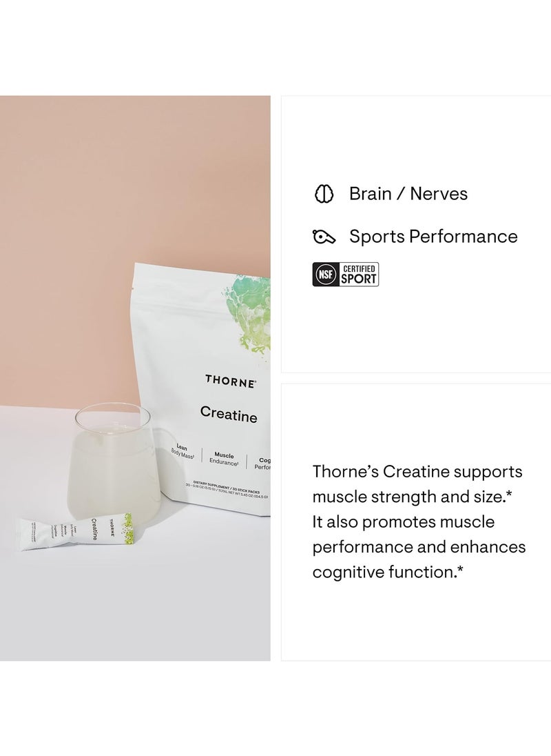 Thorne Creatine Lean Body Mass Muscle Endurance Cognitive Performance 30 Stick Packs 30  - Image 5