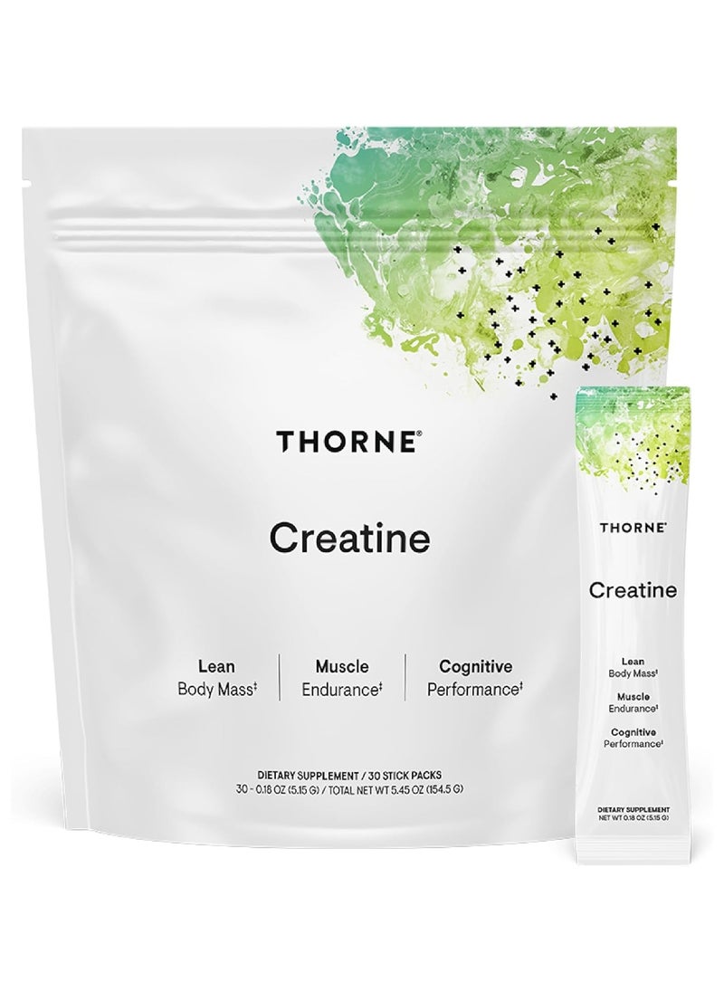 Thorne Creatine Lean Body Mass Muscle Endurance Cognitive Performance 30 Stick Packs 30  - Image 1