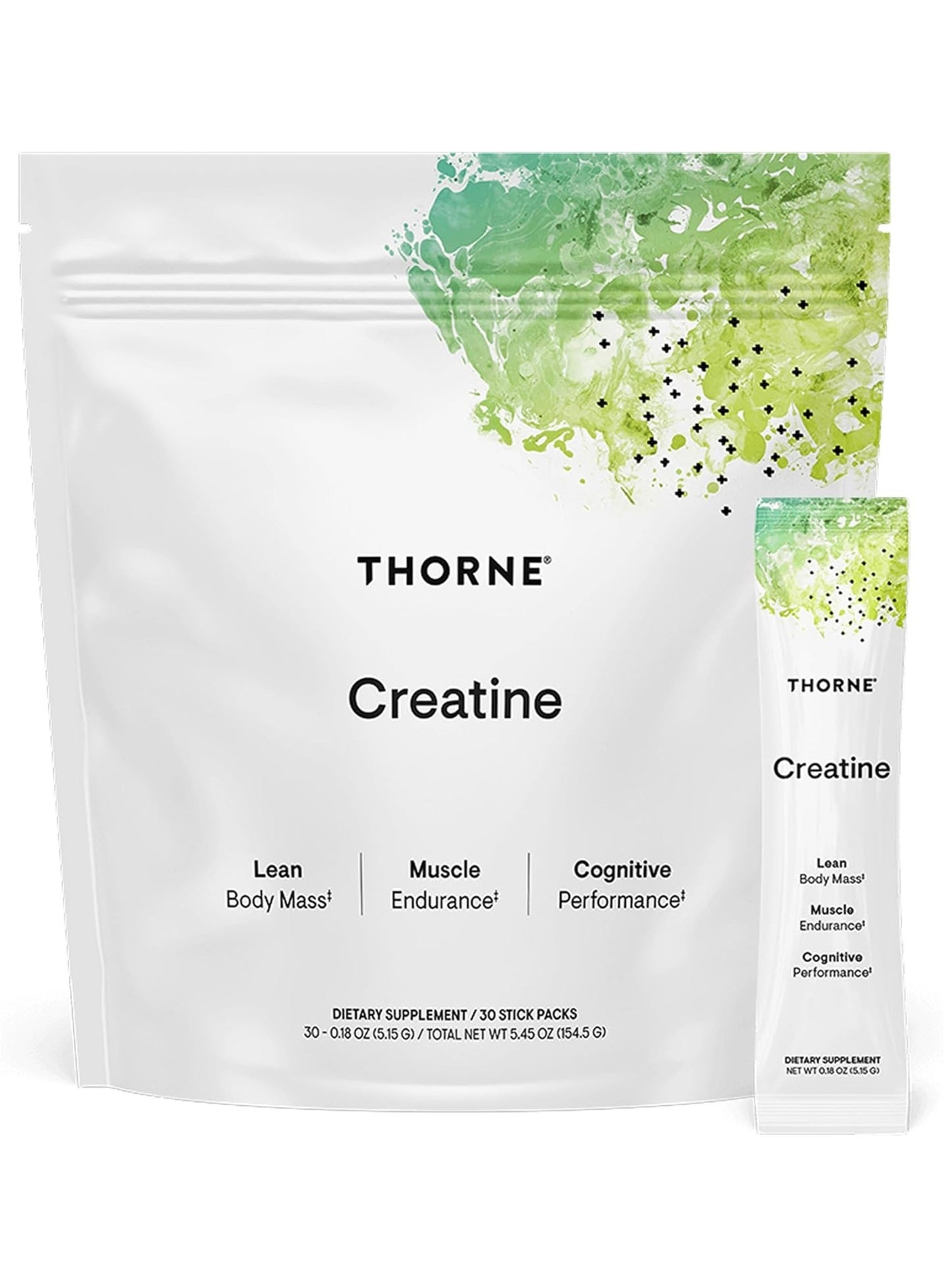 Creatine Lean Body Mass Muscle Endurance Cognitive Performance, DIETARY SUPPLEMENT / 30 STICK PACKS, 30 - 0.18 OZ (5.15 G) / TOTAL NET WT 5.45 OZ (154.5 G) 30 Sticks