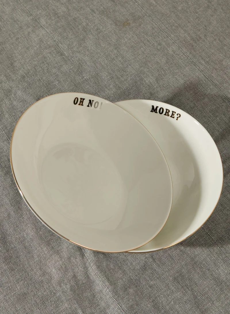 YVONNE ELLEN Set Of 4 Slogan Pasta Bowls