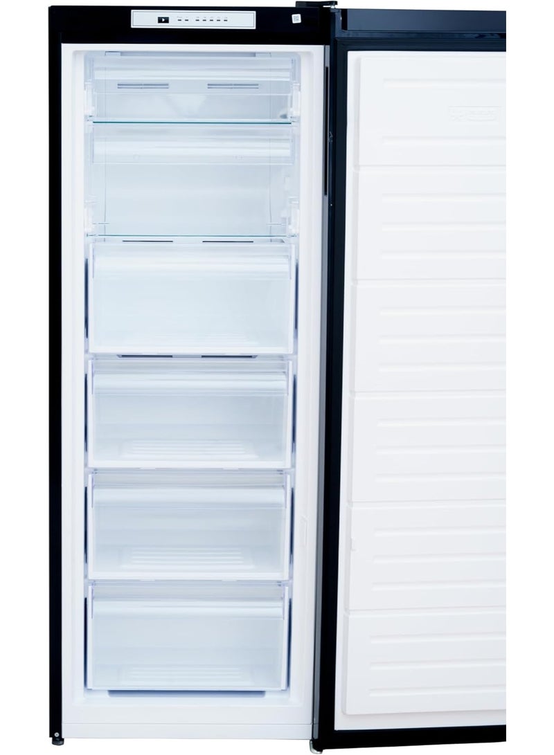 Ocean Upright Freezer, 195 Liters, 6 Drawers, No Frost, Digital Control, Black Color - CVK 316 NF B A+ - Image 5
