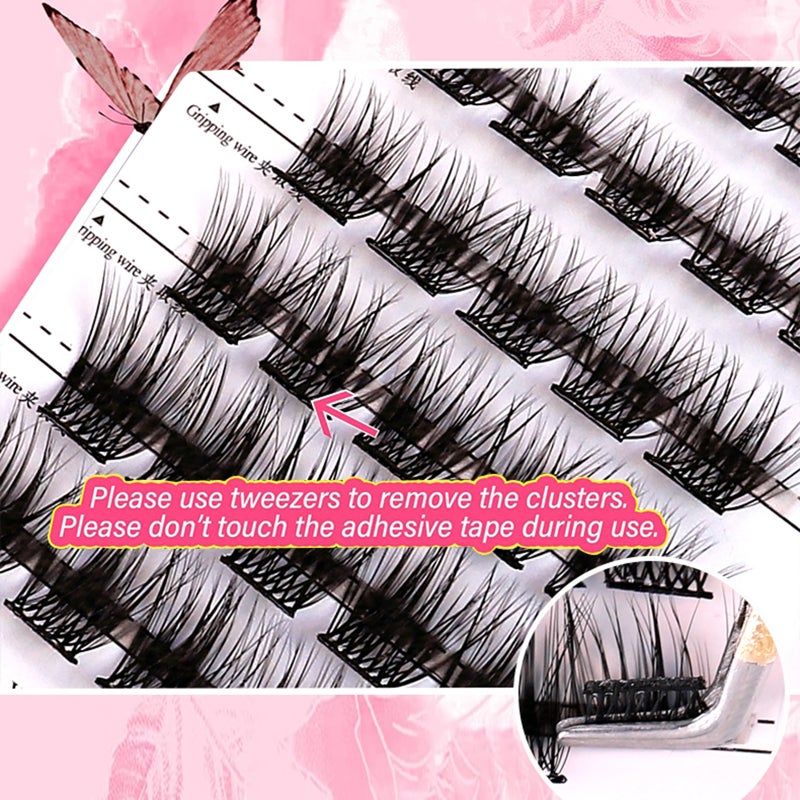 Individual False Eyelashes Self-Adhesive Cluster Fake Eyelashes Glue-Free Eyelashes Natural-Looking Eyelash - Image 2