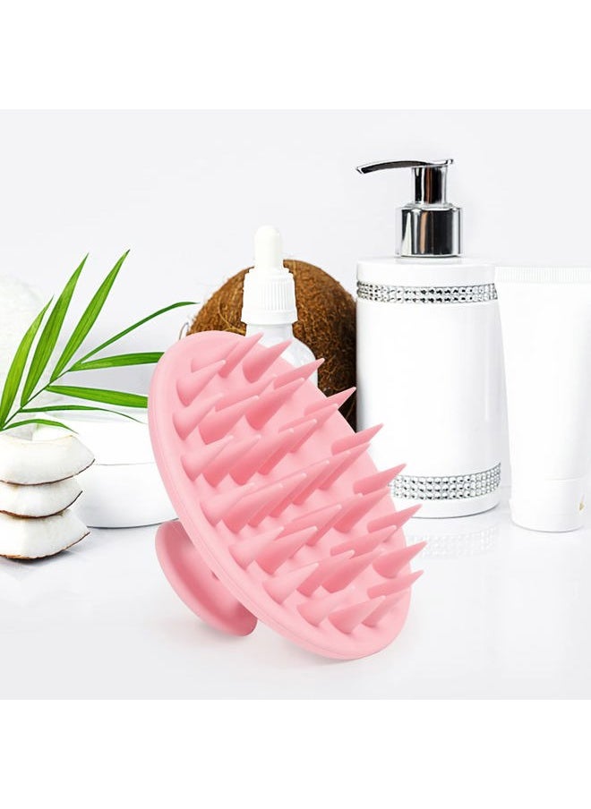 Meartchy Silicone Scalp Massager Shampoo Brush, Scalp Brush for Hair Growth & Dandruff Removal, Hair Scrubber Scalp Stimulator Exfoliator Brush with Soft Bristles for Wet Dry Scalp Care (Pink)  - Image 5