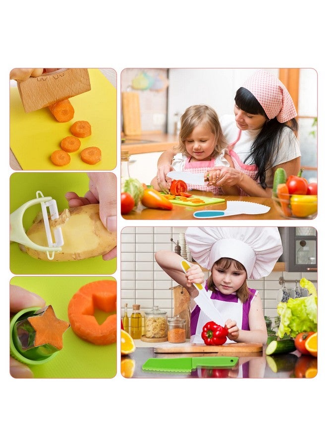 Yeeammk 13 Pieces Montessori Kitchen Tools For Toddlers-Kids Cooking Sets Real-Toddler Toys Set For Real Cooking For Real Cooking With Plastic Toddler Safe Knives Crinkle Cutter Kids Cutting Board - Image 5