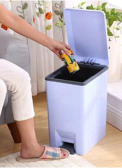 Mass 11.3L Foot Pedal Rectangular Plastic Waste Bin  - Image 1