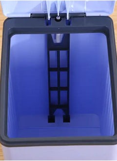 Mass 11.3L Foot Pedal Rectangular Plastic Waste Bin  - Image 3