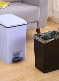 Mass 11.3L Foot Pedal Rectangular Plastic Waste Bin  - Image 4
