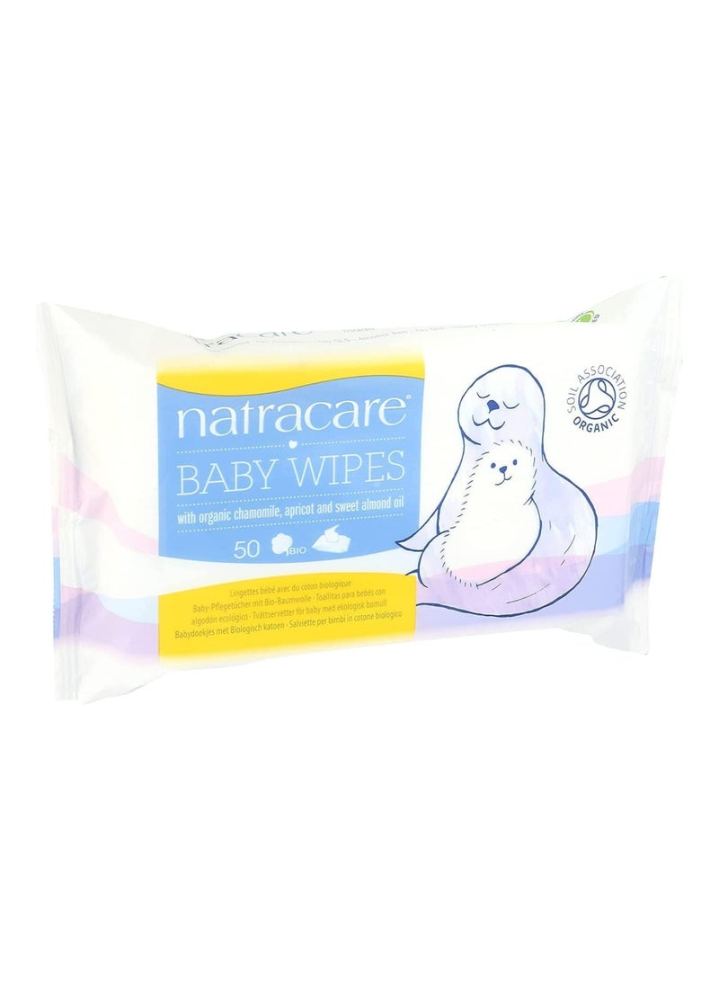 Natracare Organic Cotton Baby Wipes 50 ct (6-Pack) - Image 3
