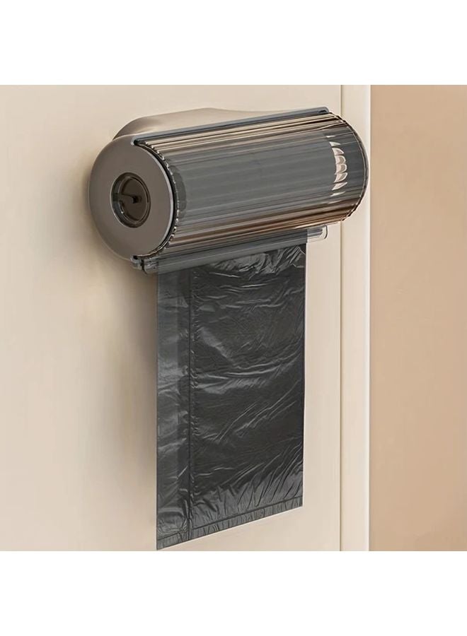 Black Wall Mounted Trash Bag Dispenser Holds 100 200 Bags Kitchen Bathroom Storage - Image 3