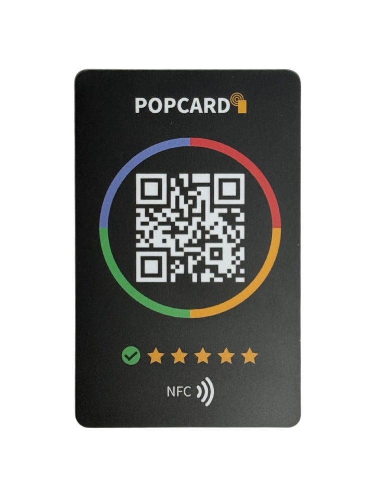 PopCard Tap to Review NFC Cards with QR code, Tap phone or scan qr code Google Reviews Card  - Image 2