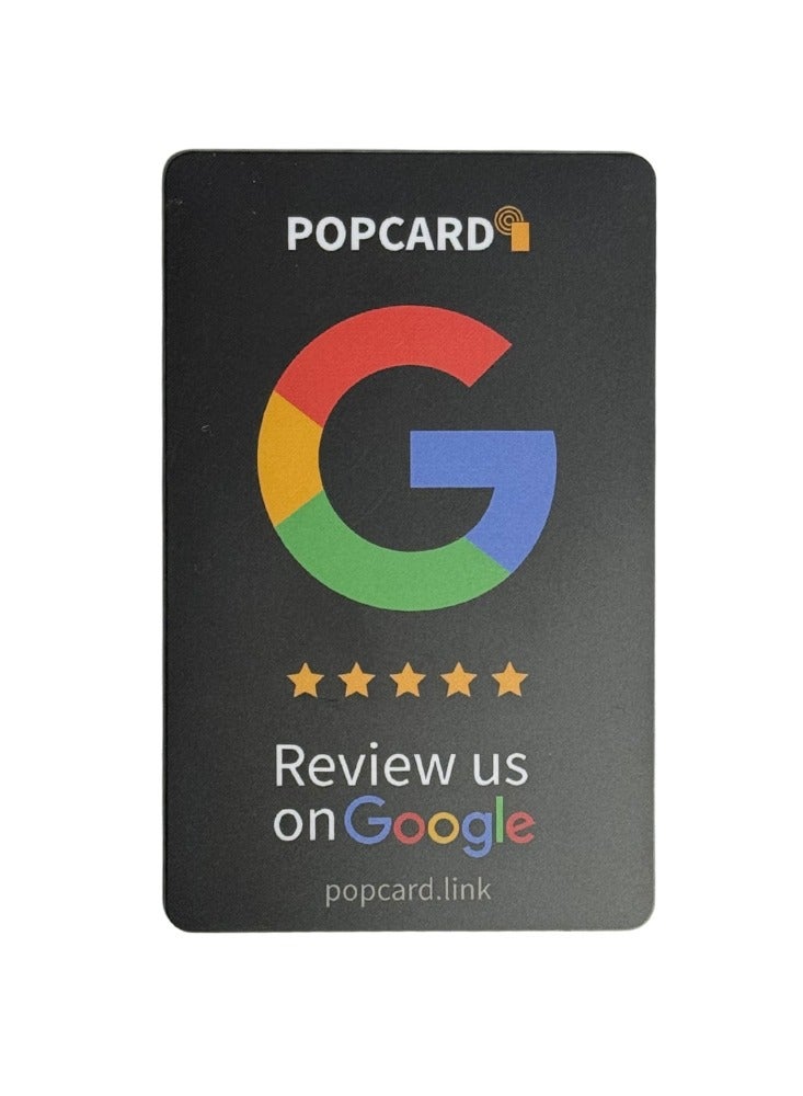 PopCard Tap to Review NFC Cards with QR code, Tap phone or scan qr code Google Reviews Card  - Image 1