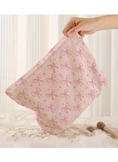 Rozino Unique, Chic Bow & Heart Print Corduroy Makeup Bag - Lightweight, Multi-Functional Cosmetic Pouch with Lining for Travel & Toiletries  - Image 2