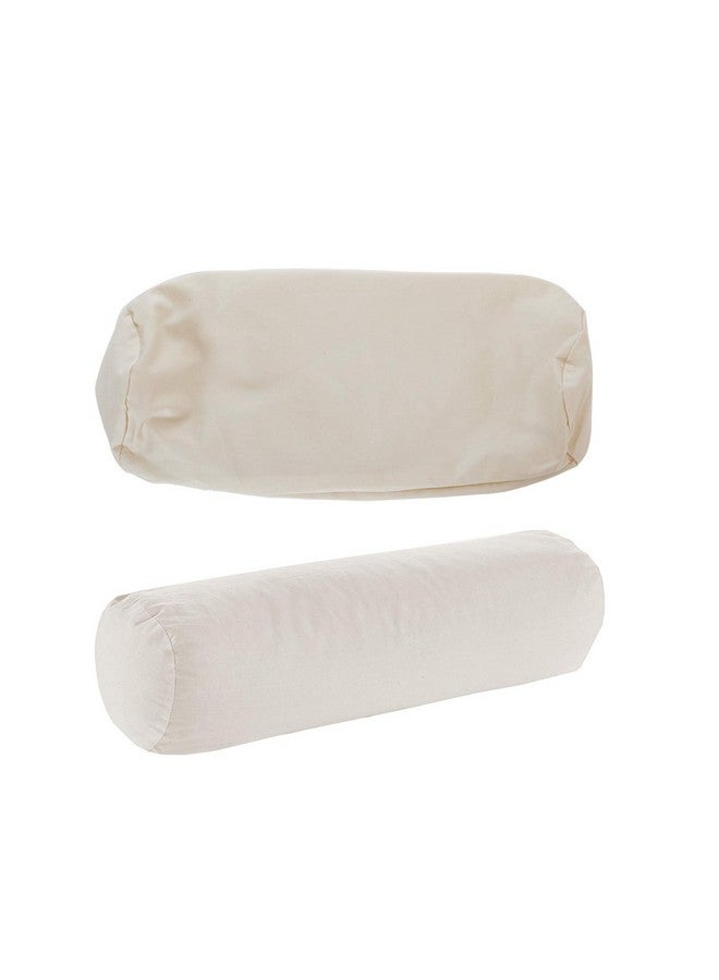 Lofe Organic Cotton Pillow Case - One Pack 17''×6'' Cylindrical Pillow Cover - 300 TC Thread Count - Soft and Breathable - Off White - Image 1