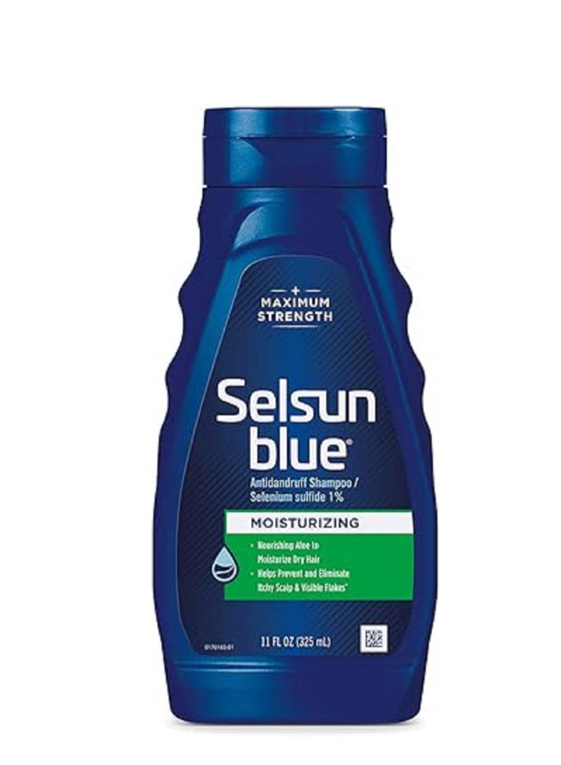 Selsun blue Moisturizing with Aloe Dandruff Shampoo 11 oz - Image 1
