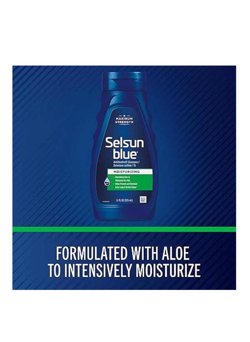 Selsun blue Moisturizing with Aloe Dandruff Shampoo 11 oz - Image 2