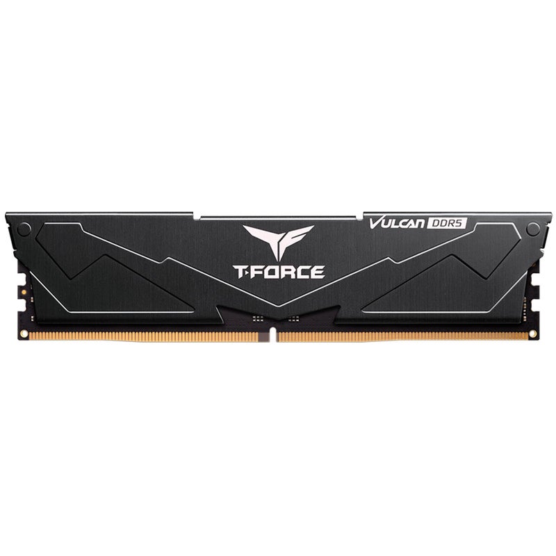 TeamGroup T-Force Vulcan 32GB 5200MHz (5200MT/s) CL40 Black DDR5 UDIMM Desktop Gaming Memory, Metal Heatsink, ECC, XMP 3.0/AMD Expo, Compatible with Intel/AMD CPU, High Performance, Low Latency RAM - Image 4
