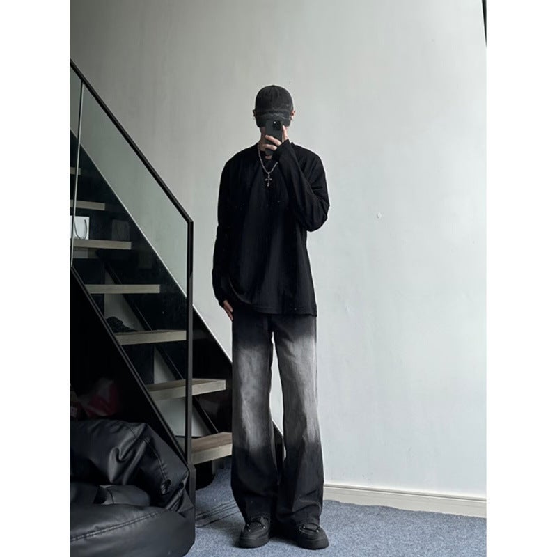 Unisex Classic Denim Jeans Loose Fit Daily Outdoor Wear - Image 2