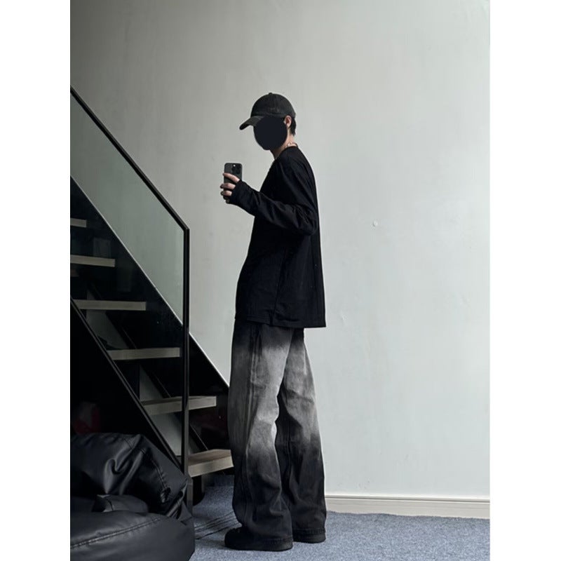 Unisex Classic Denim Jeans Loose Fit Daily Outdoor Wear - Image 4