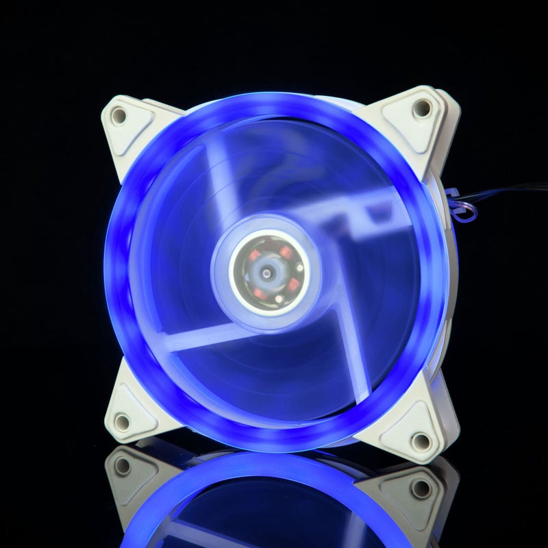 Aurora Eclipse 16LED 12025 Dual Ring PC Case FanDouble ring white frame blue light Double ring white frame blue light 
