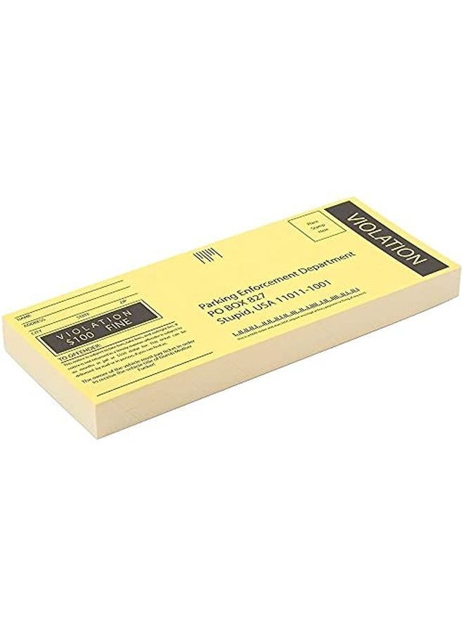 Blue Panda - 100Sheet Fake Parking Tickets Ticket Prank Gag Gifts Great For Pranks Party Favors 6 X 2.5 Inches - Image 1