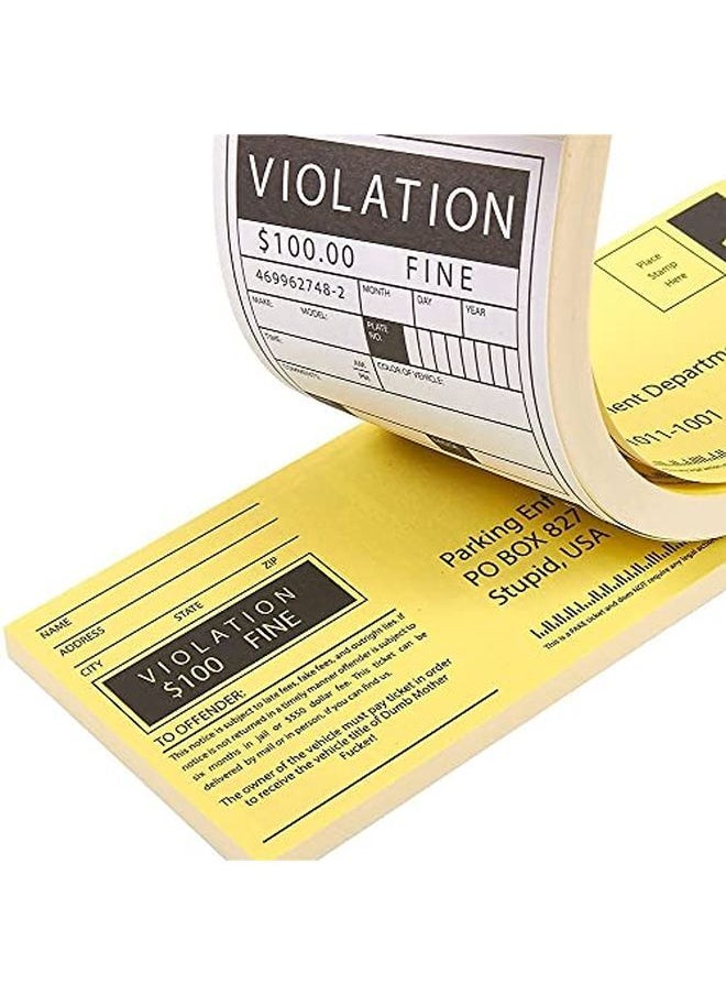 Blue Panda - 100Sheet Fake Parking Tickets Ticket Prank Gag Gifts Great For Pranks Party Favors 6 X 2.5 Inches - Image 1