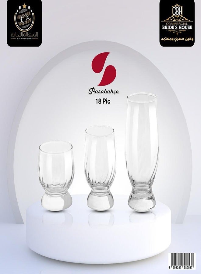 باساباش طقم كوب اكواتيك باشاباتشي 18 ق