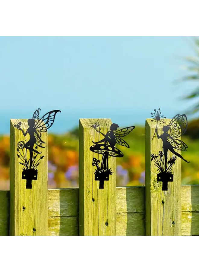 3pcs Iron Wall Hooks Retro Flower Fairy Design Heavy Duty Coat Hat Rack - Image 2