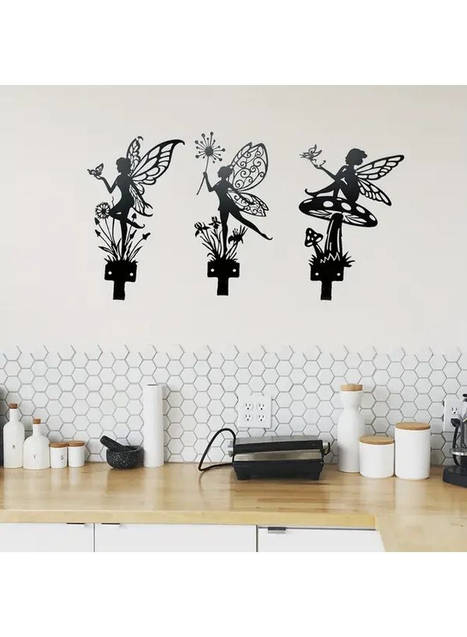 3pcs Iron Wall Hooks Retro Flower Fairy Design Heavy Duty Coat Hat Rack - Image 5