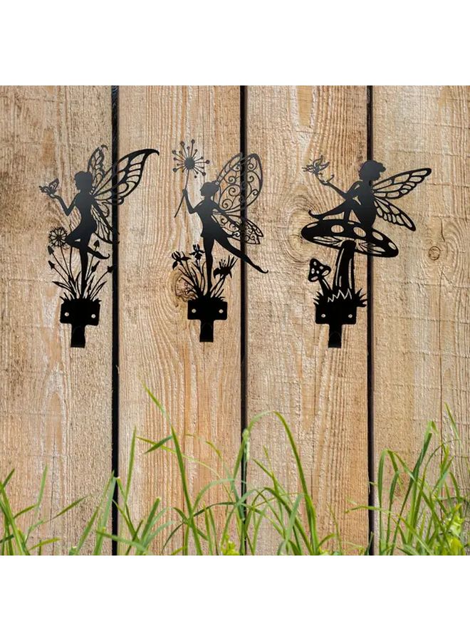 3pcs Iron Wall Hooks Retro Flower Fairy Design Heavy Duty Coat Hat Rack - Image 3