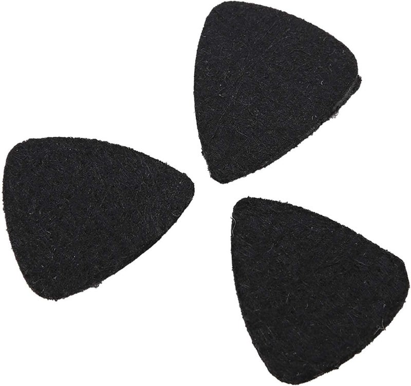 Wool Felt Picks Plectrums for Guitar Ukulele, Soft Sound, Improve Strumming, 10Pcs (Black) - Image 5